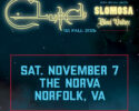 Concert poster announcing a show on Saturday, November 7 at The Norva in Norfolk, VA featuring Slomosa and Blood Vulture.