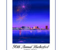 Harborfest 50th anniversary poster: fireworks over the Norfolk skyline, Norfolk, Virginia—June 19–21, 2026.
