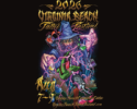 Poster for the 2016 Virginia Beach Tattoo Festival featuring a wizard with glowing energy and tattoo-themed imagery, microphone, and gear.